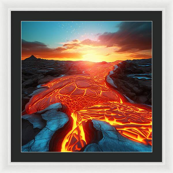 Liquid Fire - Framed Print