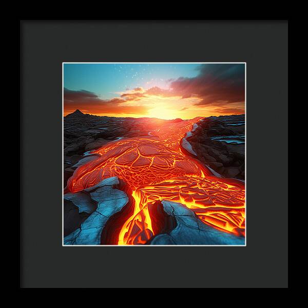 Liquid Fire - Framed Print