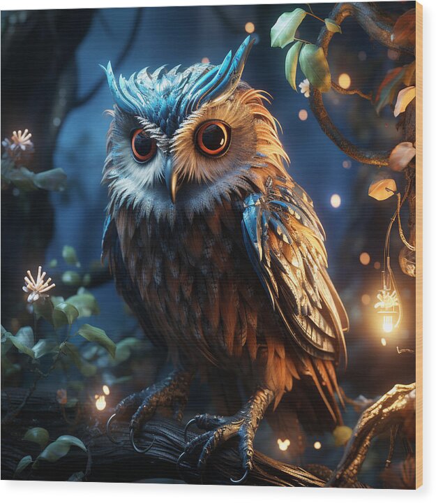 Luminescent Guardian - Wood Print