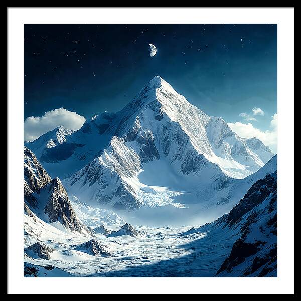 Lunar Peak - Framed Print
