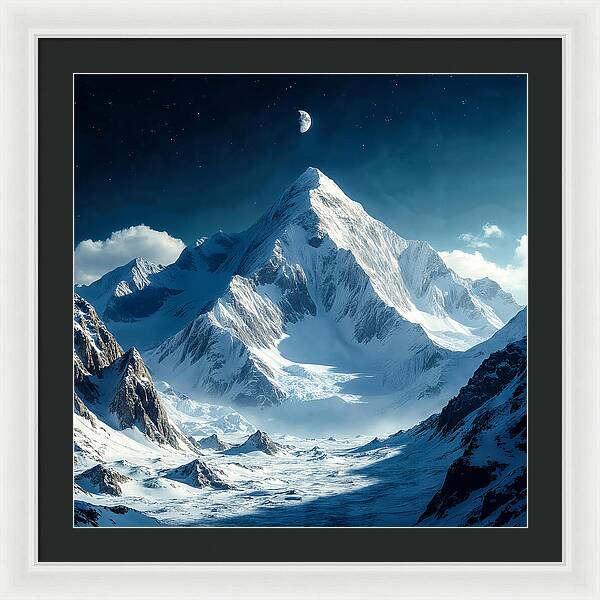 Lunar Peak - Framed Print