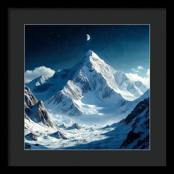 Lunar Peak - Framed Print