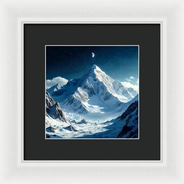 Lunar Peak - Framed Print