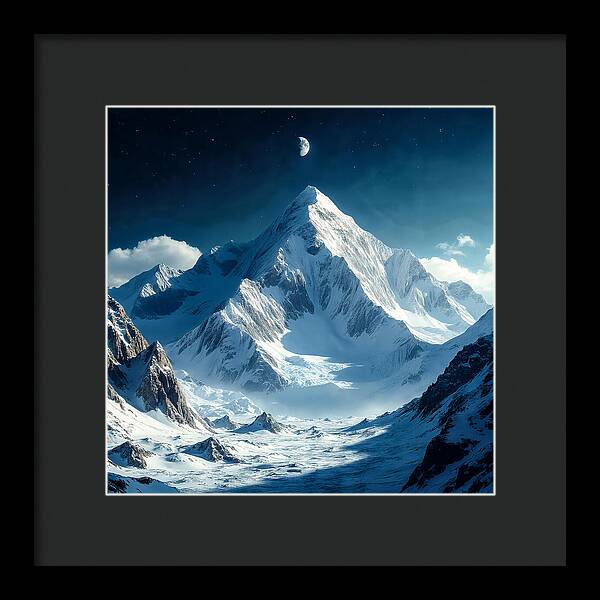 Lunar Peak - Framed Print