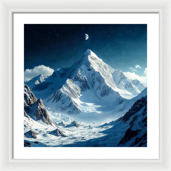 Lunar Peak - Framed Print