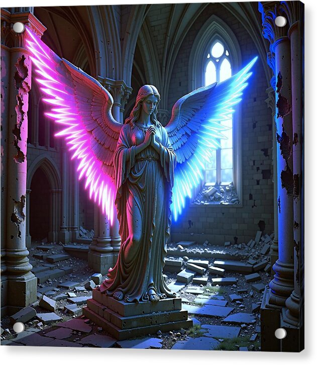 Neon Angel - Acrylic Print