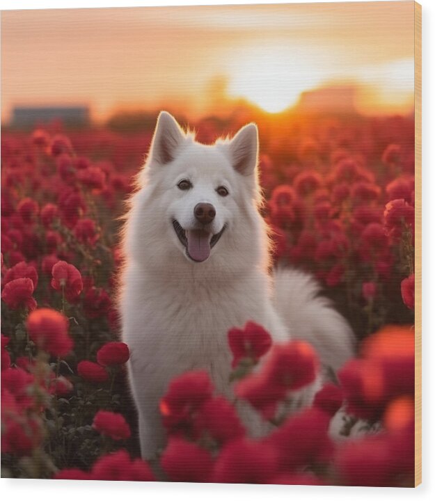 Petals and Paws - Wood Print