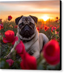 Switch Pug Petals - Canvas Print 2 image