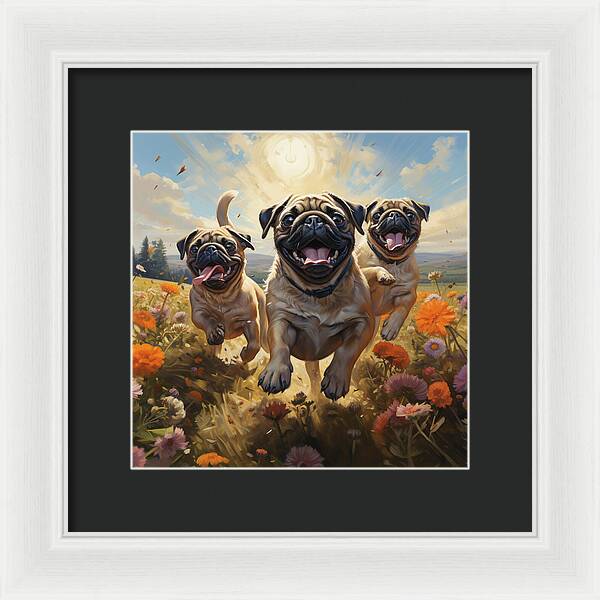 Pug Power - Framed Print