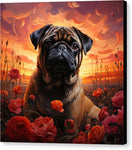 Switch Pugs and Roses - Canvas Print 2 image