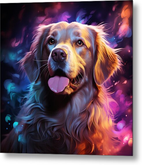 Radiant Retriever - Metal Print