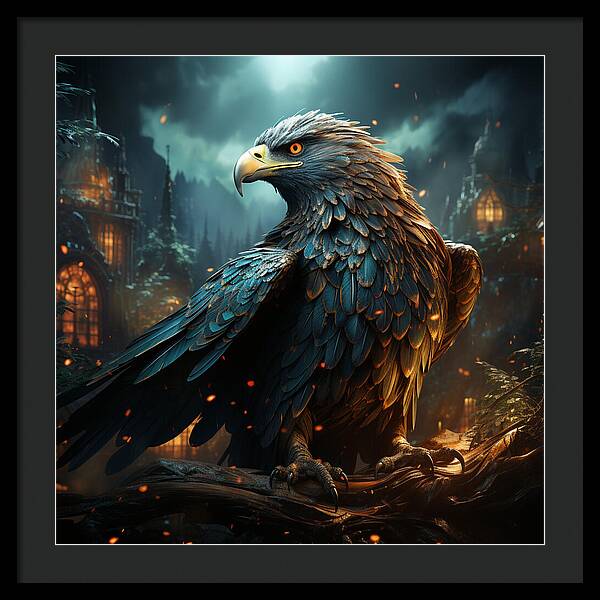 Shadowed Sentinel - Framed Print