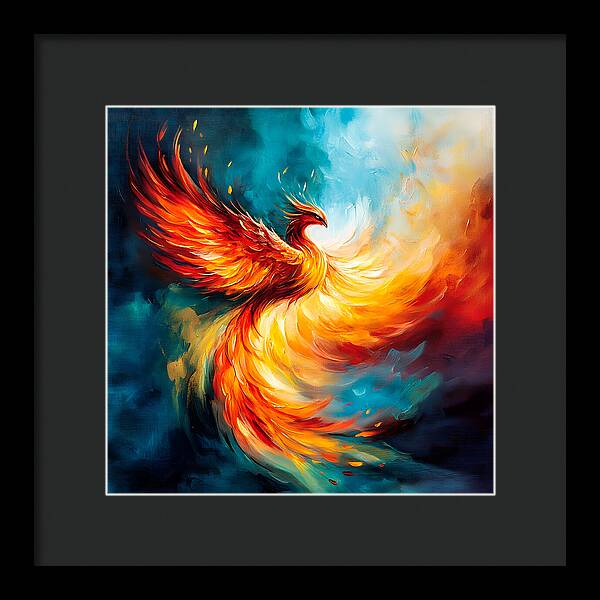 Sky Fire Ascension - Framed Print