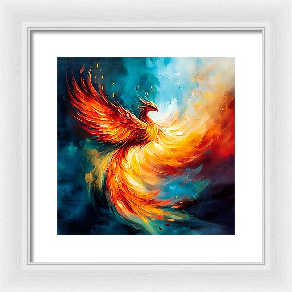 Sky Fire Ascension - Framed Print