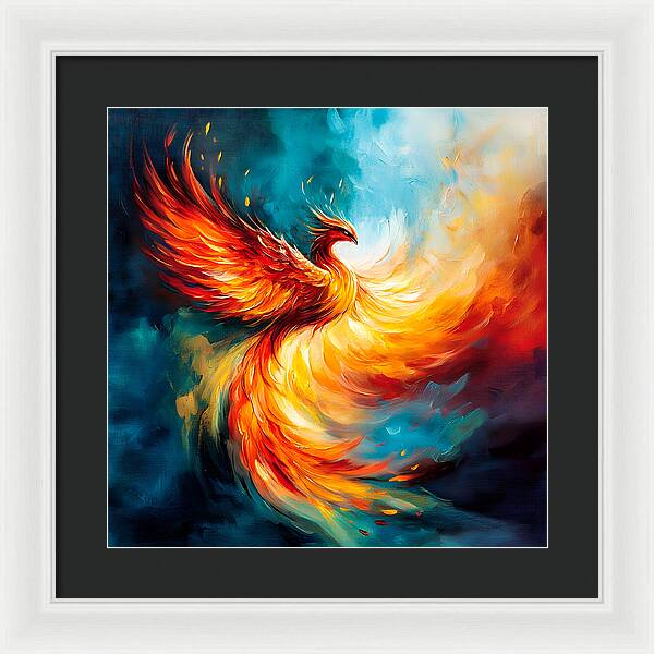 Sky Fire Ascension - Framed Print