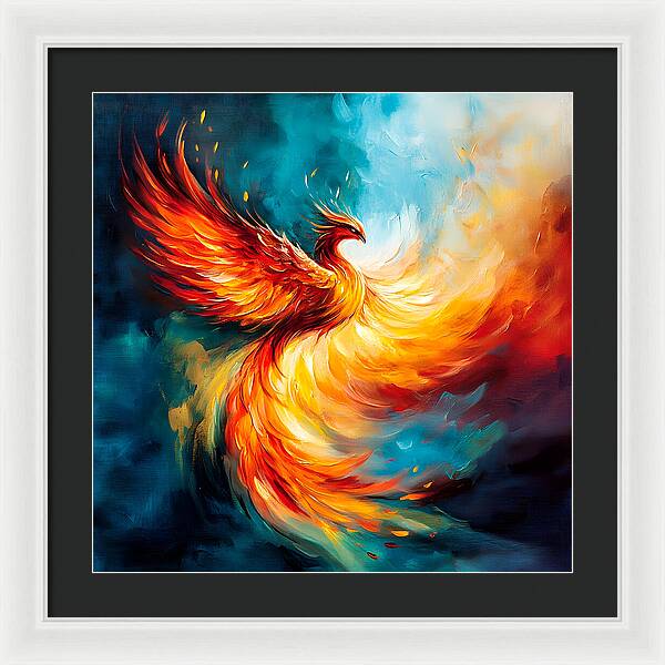 Sky Fire Ascension - Framed Print