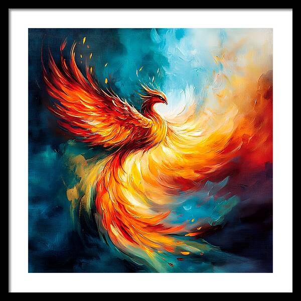Sky Fire Ascension - Framed Print
