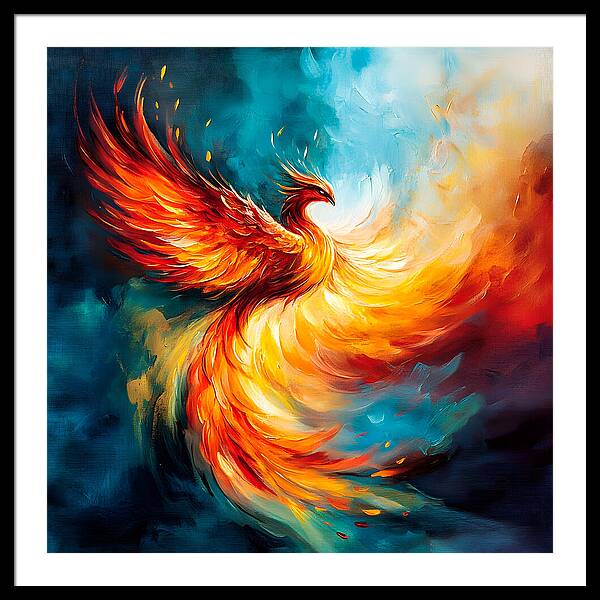 Sky Fire Ascension - Framed Print