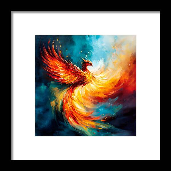 Sky Fire Ascension - Framed Print