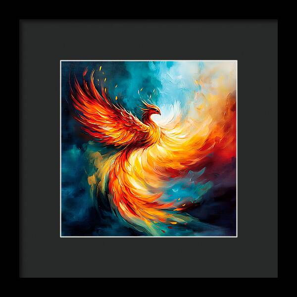 Sky Fire Ascension - Framed Print