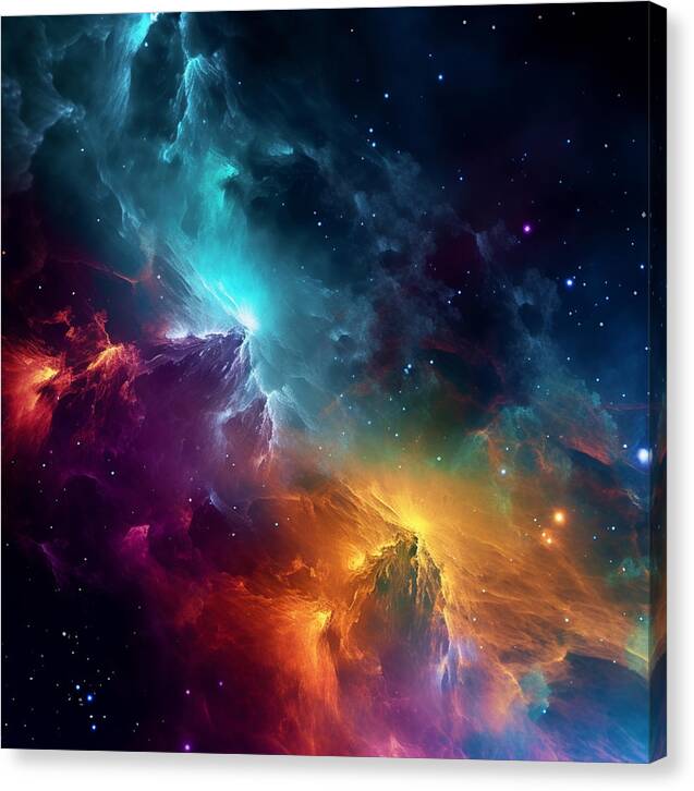 Space Mountains - Canvas Print