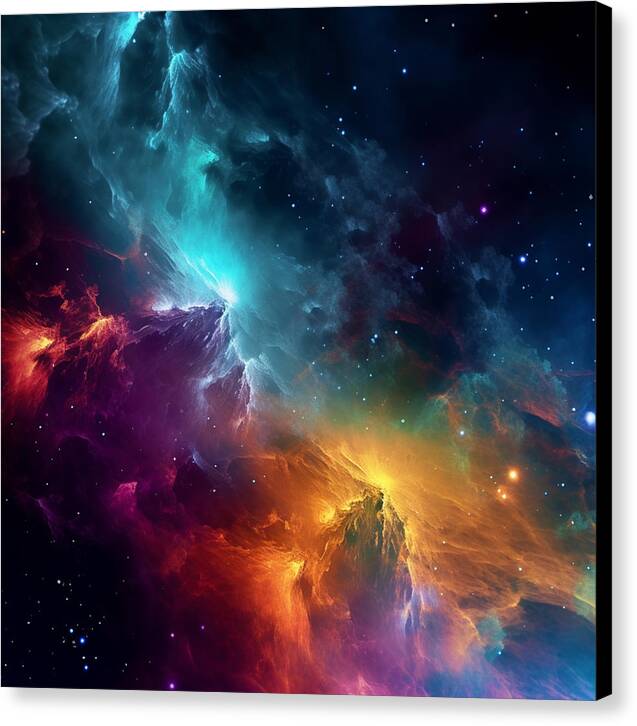 Space Mountains - Canvas Print