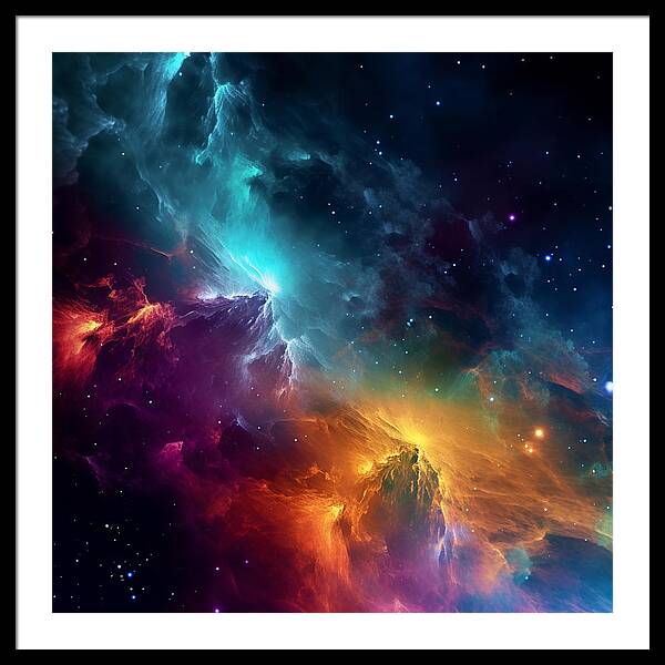 Space Mountains - Framed Print