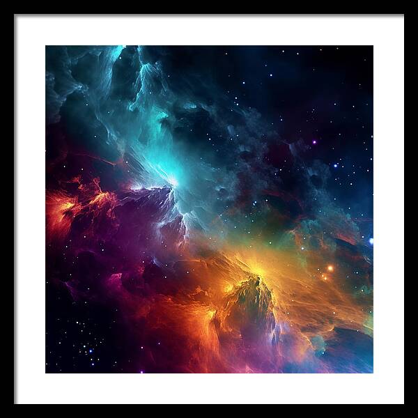 Space Mountains - Framed Print