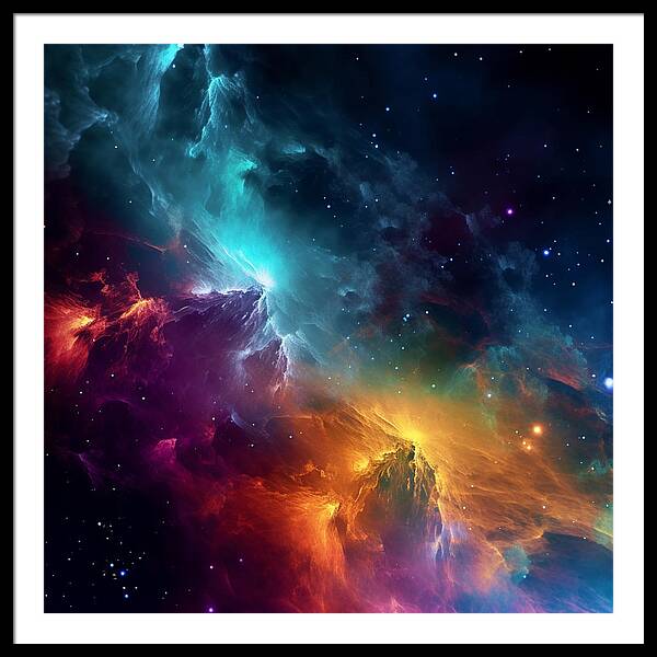 Space Mountains - Framed Print