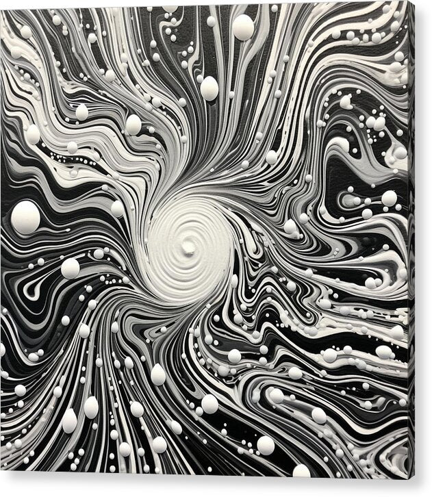 Spiraling White - Acrylic Print