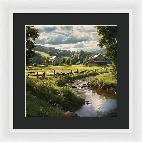 Spring Meadows Home - Framed Print