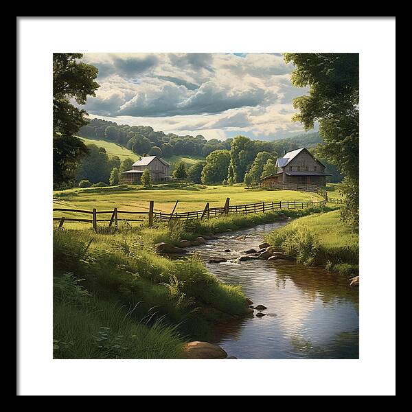 Spring Meadows Home - Framed Print