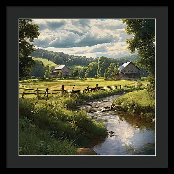 Spring Meadows Home - Framed Print