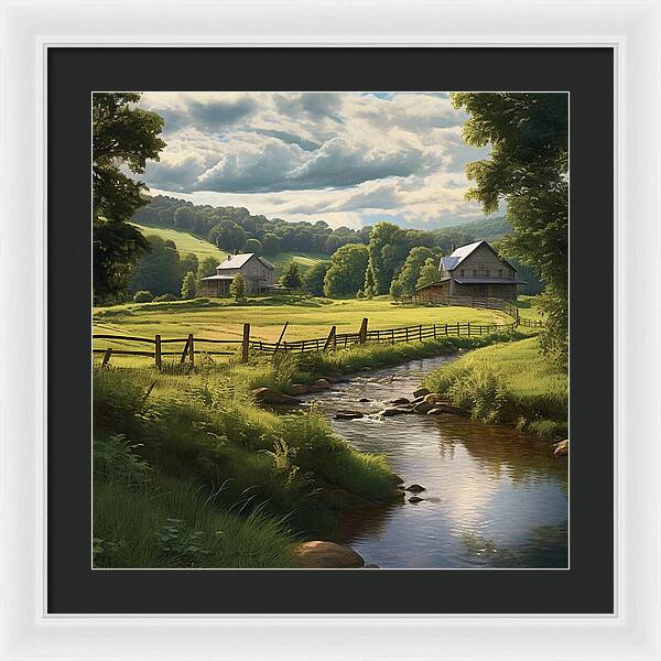 Spring Meadows Home - Framed Print