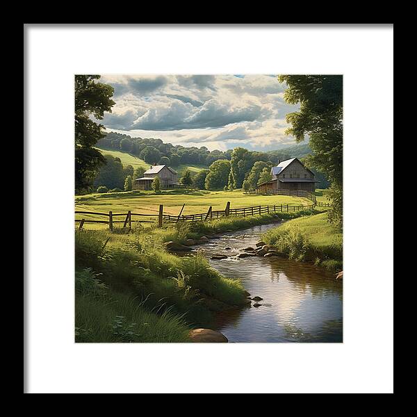 Spring Meadows Home - Framed Print