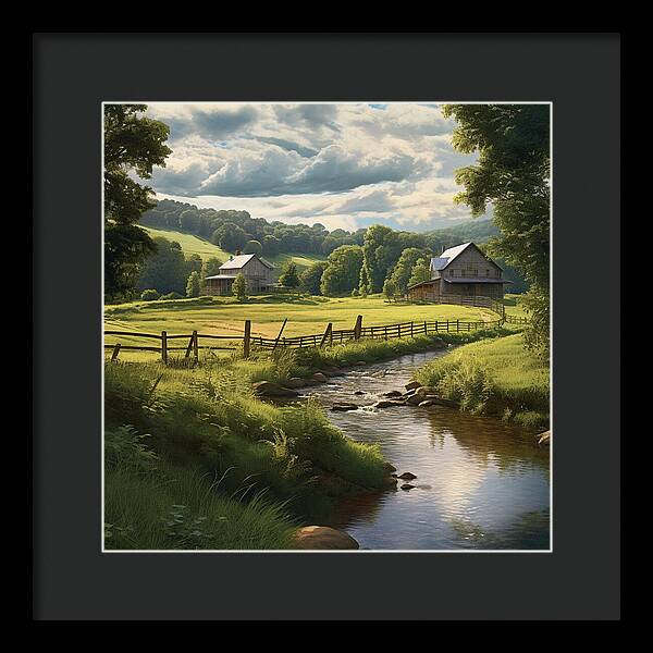 Spring Meadows Home - Framed Print