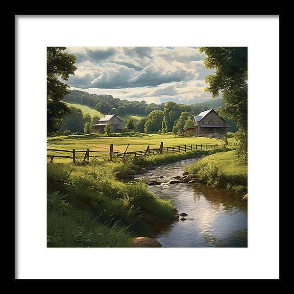 Spring Meadows Home - Framed Print