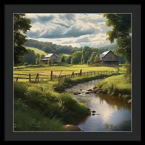 Spring Meadows Home - Framed Print