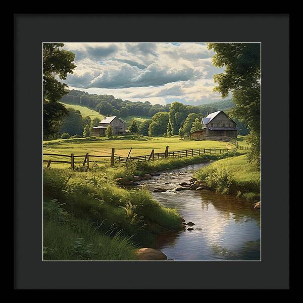 Spring Meadows Home - Framed Print