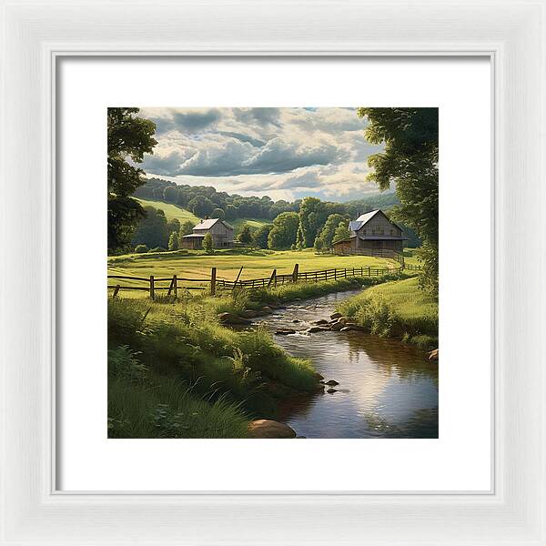 Spring Meadows Home - Framed Print