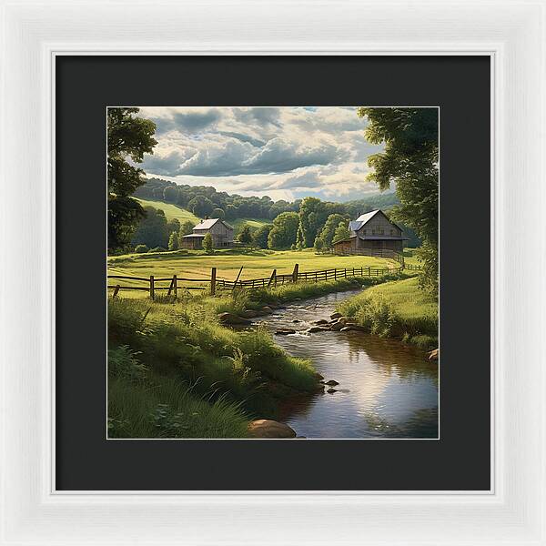 Spring Meadows Home - Framed Print