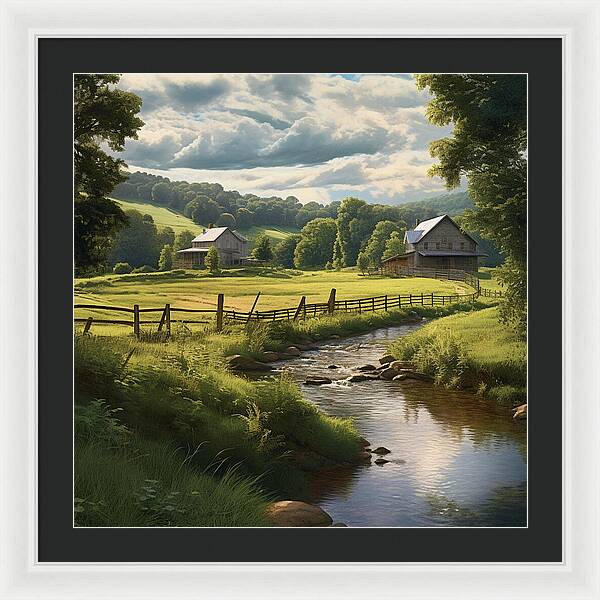 Spring Meadows Home - Framed Print