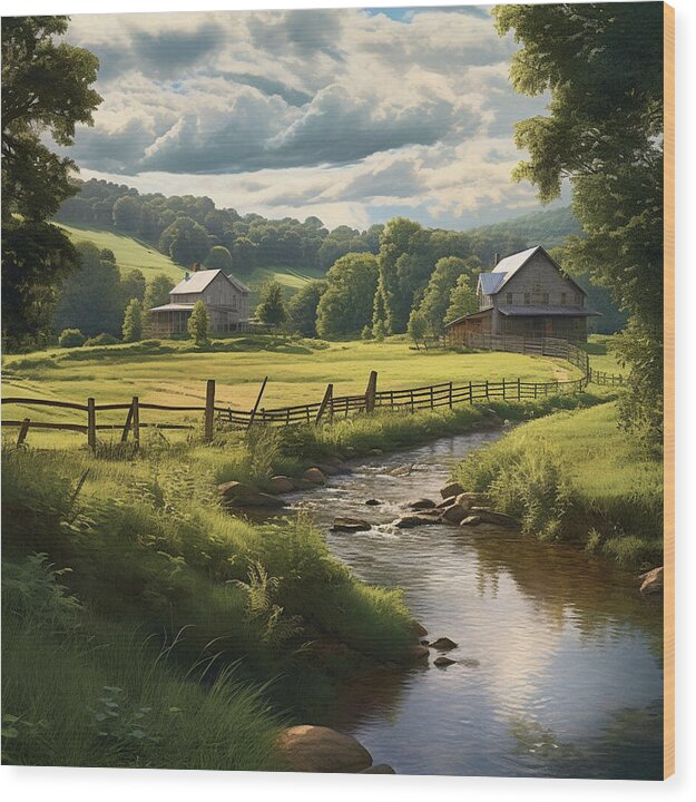 Spring Meadows Home - Wood Print