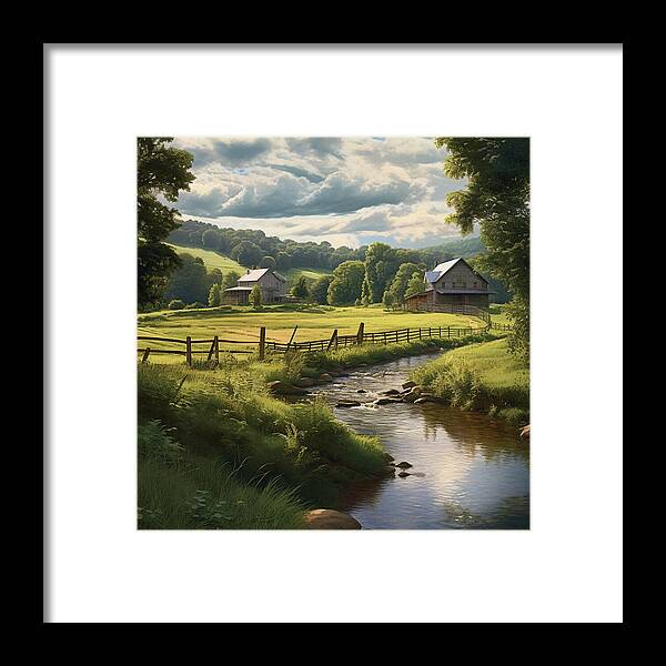 Spring Meadows Home - Framed Print