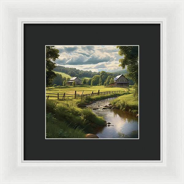 Spring Meadows Home - Framed Print