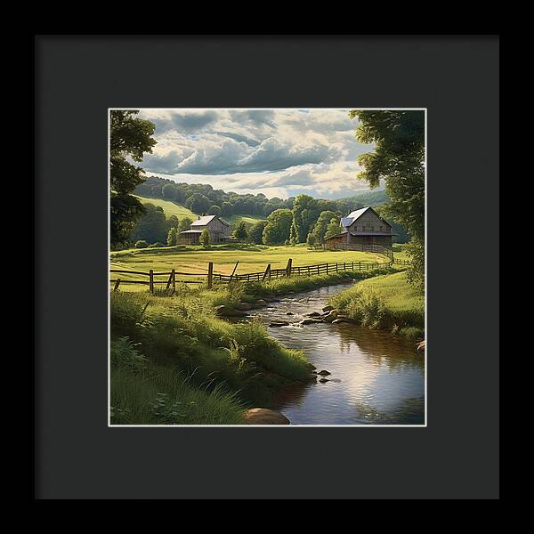 Spring Meadows Home - Framed Print