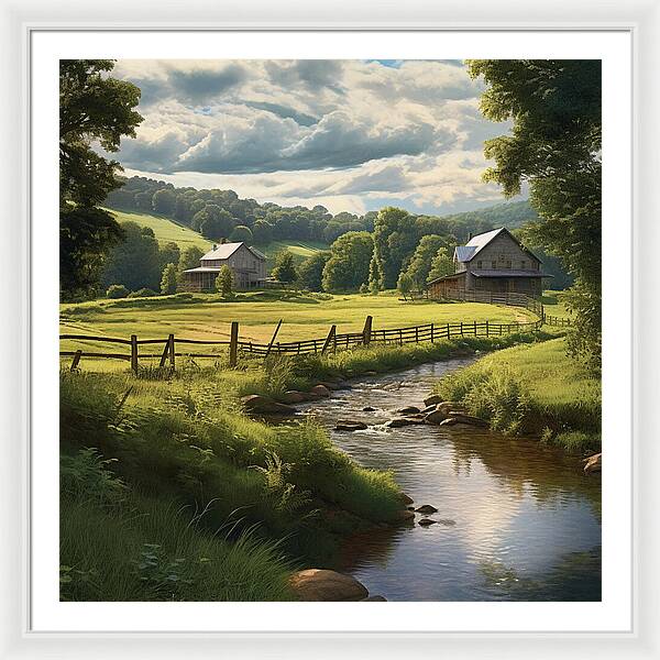 Spring Meadows Home - Framed Print