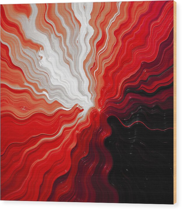 Starburst Dark - Wood Print