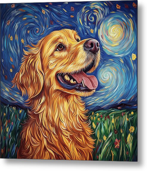 Starry Gaze - Metal Print