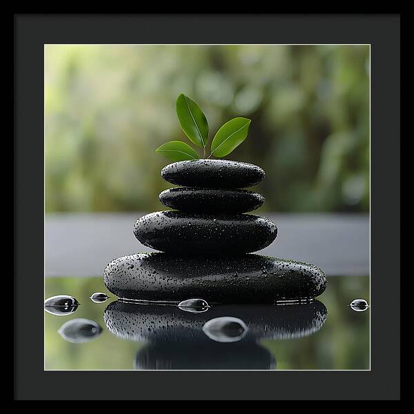 Stones of Tranquility - Framed Print